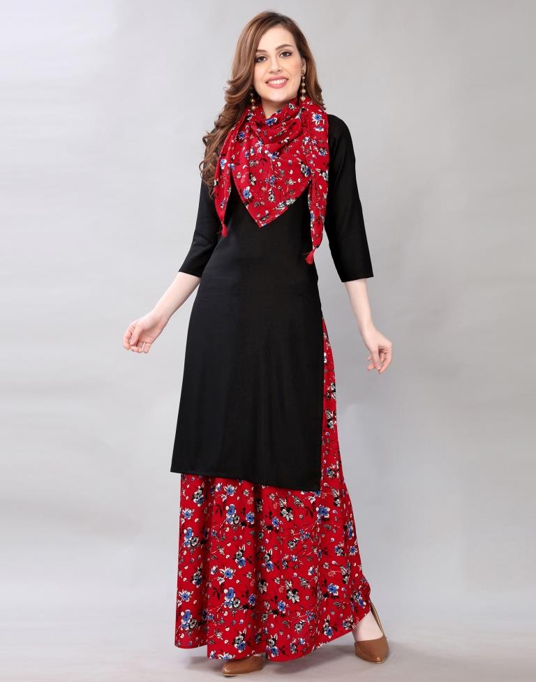 Anarkali kurti with skirt and Dupatta Heavy Ethnic Dress